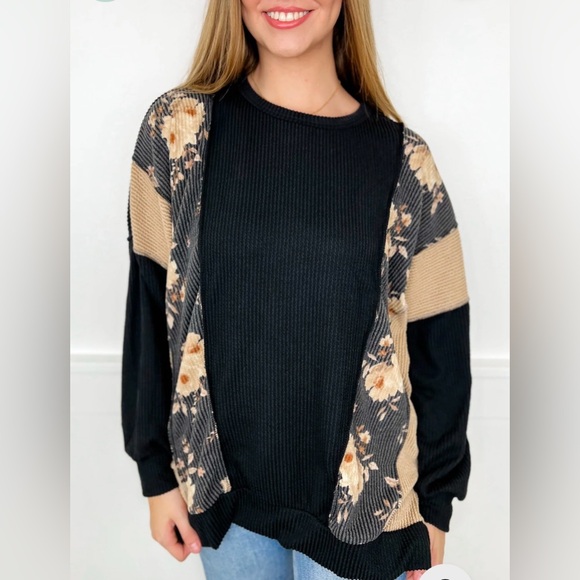 HEIMISH USA Tops - HEIMISH BLOOMIN' BEAUTIFUL RIBBED LONG SLEEVE